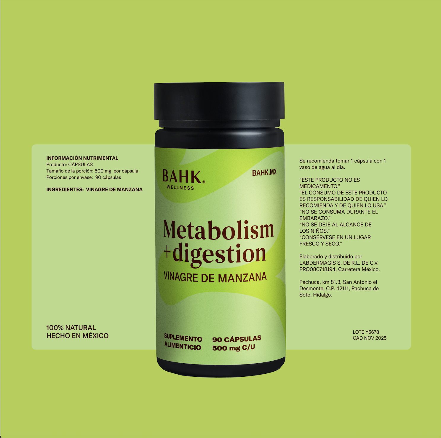Metabolism + digestion | Vinagre de manzana (500mg c/u)