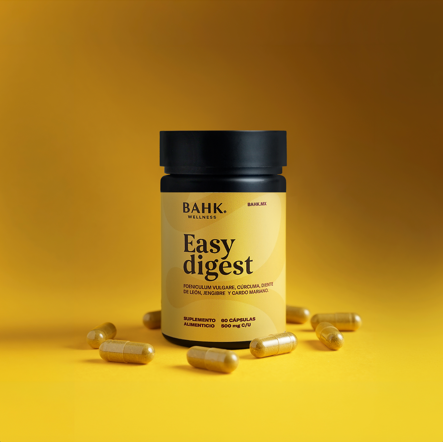 Easy Digest | Foeniculum vulgare, cúrcuma, diente de león, jengibre y cardo mariano (500mg c/u)