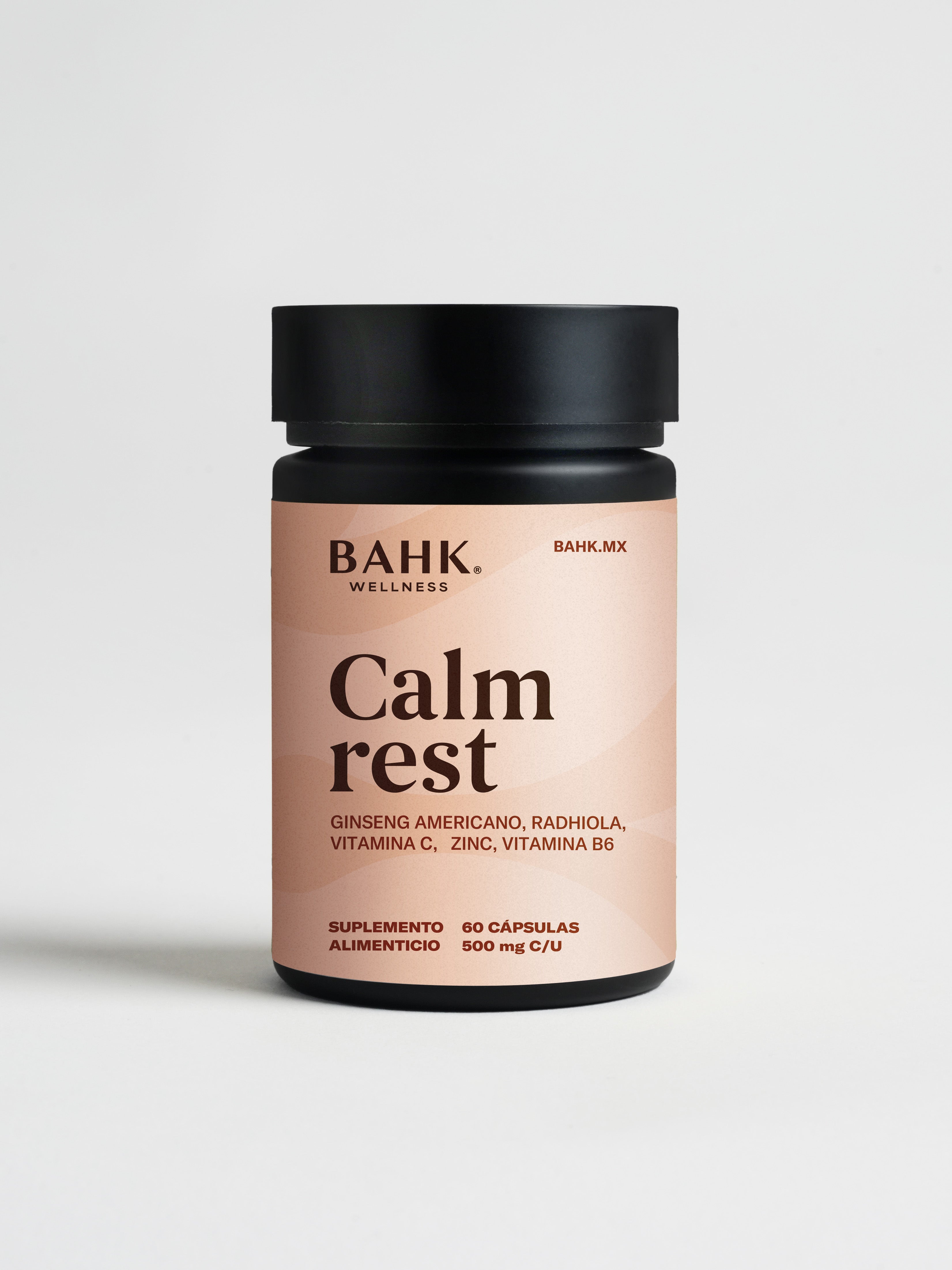 Calm Rest | Ginseng americano, radhiola, vitamina C, zinc, vitamina B6 (500mg c/u)